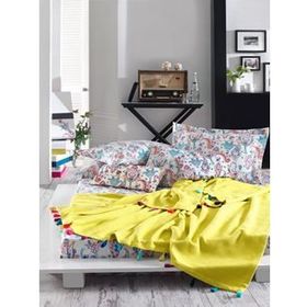 İyi Geceler İstanbul Style Up Sarı Çift Kişilik Pike Takımı