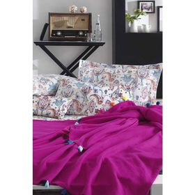 İyi Geceler İstanbul Up Style Fuşya Çift Kişilik Pike Takımı