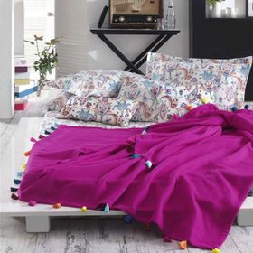 İyi Geceler İstanbul Up Style Fuşya Çift Kişilik Pike Takımı