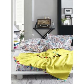 İyi Geceler İstanbul Up Style Sarı Tek Kişilik Pike Takımı