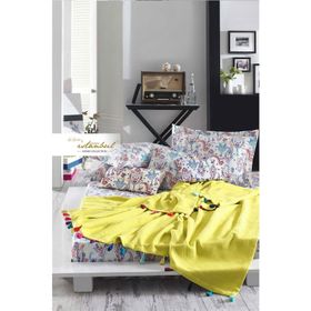 İyi Geceler İstanbul Up Style Sarı Tek Kişilik Pike Takımı