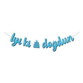 İyi ki Doğdun Mavi Kaligrafi Banner