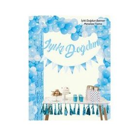 İyi ki Doğdun Mavi Kaligrafi Banner