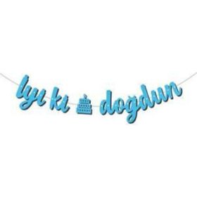 İyi ki Doğdun Mavi Kaligrafi Banner