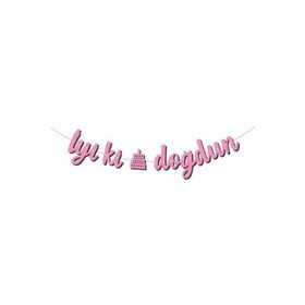 İyi ki Doğdun Pembe Kaligrafi Banner