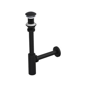 İz Yapı CCPSY100140.011.001 MS Moon Ayarlanabilen Lavabo Sifonu Siyah Taşmasız 300 mm Başlıklı ABS