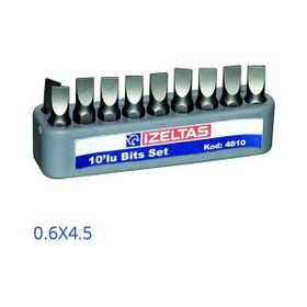 İzeltaş 0.6x4.5 25 mm Düz Bits Set
