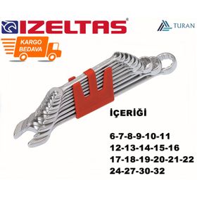 İzeltaş 0331 Kombine 12'li Uzun Boy Anahtar Takımı