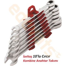 İzeltaş 0340002110 10'Lu Cırcır Kombine Anahtar Takımı