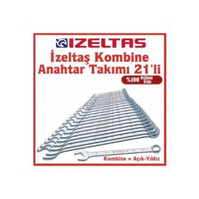 İzeltaş 0370002121 21'Li Boyunlu Kombine Anahtar Takımı
