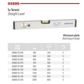 İzeltaş 05880 80 cm Su Terazisi