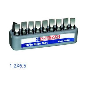 İzeltaş 1.2x6.5 Düz Bits Uç Set