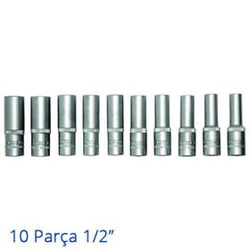İzeltaş 10 Parça 1/2 inç Altı Köşe Derin Lokma Takımı