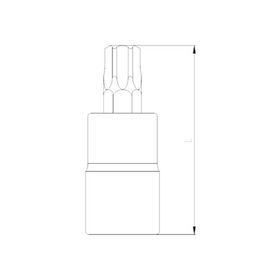 İzeltaş 100 mm T 25 Uzun Star Torx Uçlu Lokma