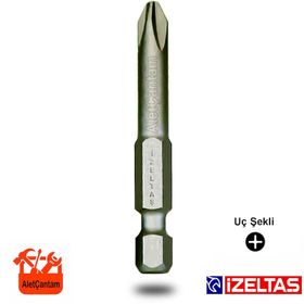 İzeltaş 10'lu Paket Ph2 x 50 mm Bits Uç Yıldız Matkap Ucu Vidalama Uç