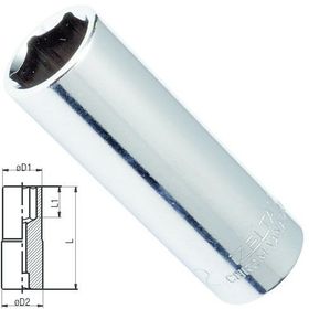 İzeltaş 1107 10 mm 1/4'' Altı Köşe Derin Lokma Anahtar