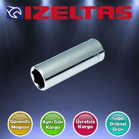 İzeltaş 1107 1/4'' 6 Köşe 11 mm Derin Lokma Anahtar