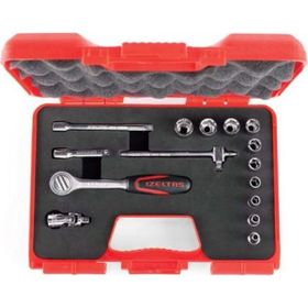 İzeltaş 1107006015 1/4'' 15 Parça Altı Köşe Karbüratör Lokma Anahtar Takımı