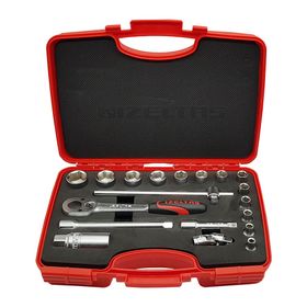 İzeltaş 1110 00 6019 3/8'' 19 Parça Altı Köşe Lokma Anahtar Takımı