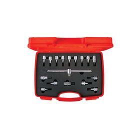 İzeltaş 1113 00 6017 1/2 inç 17 Parça Lokmalı Allen Uç ve Star Torx Uç Takımı