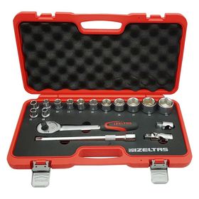 İzeltaş 1113 1/2'' 6 Köşe 17 Parça Lokma Anahtar Takımı