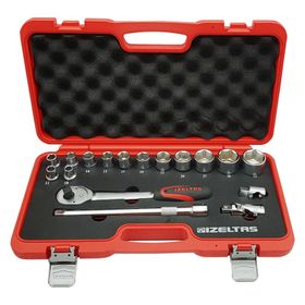 İzeltaş 1113 1/2'' 6 Köşe 17 Parça Lokma Anahtar Takımı