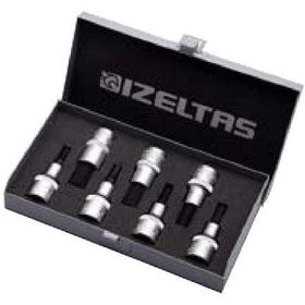 İzeltaş 1113001107 1/2 inç 7 Parça Alyan Uçlu 60 mm Lokma Takımı