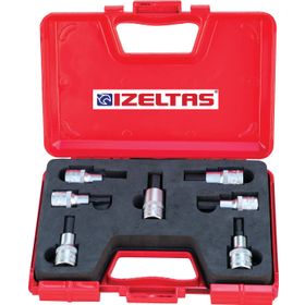 İzeltaş 1113001107 1/2 inç 7 Parça Alyan Uçlu 60 mm Lokma Takımı