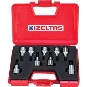 İzeltaş 1113006009 1/2 inç 60 mm 9 Parça Torx Lokma Takımı