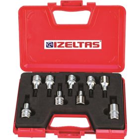 İzeltaş 1113006009 1/2 inç 60 mm 9 Parça Torx Lokma Takımı