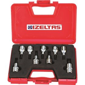 İzeltaş 1113006009 1/2 inç 60 mm 9 Parça Torx Lokma Takımı