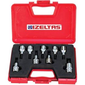 İzeltaş 1113006009 1/2 inç 60 mm 9 Parça Torx Lokma Takımı