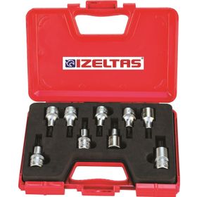 İzeltaş 1113006009 1/2 inç 60 mm 9 Parça Torx Lokma Takımı