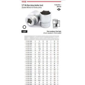 İzeltaş 1113061010 1/2 inç Altı Köşe 10 mm Lokma Anahtarı