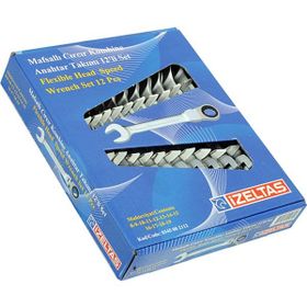 İzeltaş 12 Adet Cırcır Kombine Anahtar Takımı