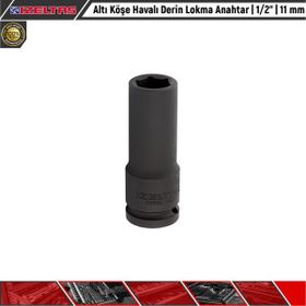 İzeltaş 1/2'' Altı Köşe 11 mm Havalı Derin Lokma Anahtar