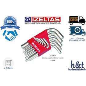 İzeltaş 12 mm Kısa Allen Anahtar