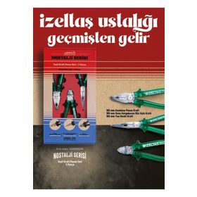 İzeltaş 13000005134 3 Parça Nostalji Serisi Kraft Pense Seti