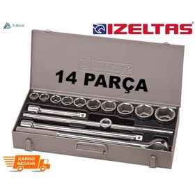 İzeltaş 1/4-1/2 38 Parça Kombine Altı Köşe Lokma Anahtar Takımı