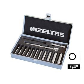 İzeltaş 1/4 14 Parça Derin Lokma Anahtar Takımı