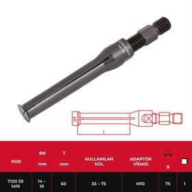 İzeltaş 14-19 mm İç Rulman Model A Çektirme Pensi