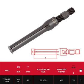 İzeltaş 14-19 mm İç Rulman Model A Çektirme Pensi