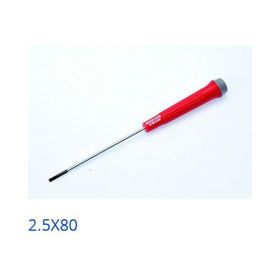İzeltaş 2.5 X 80 mm Elektronikçi Tip Klemens Düz Uçlu Tornavida