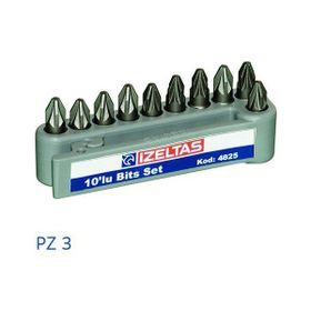 İzeltaş 25 mm PZ3 Pozidriv Bits Set