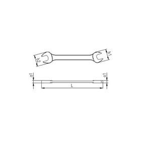 İzeltaş 25x28 mm İki Ağız Kısa Boy Anahtar