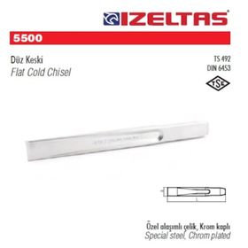 İzeltaş 300 mm Krom Düz Keski