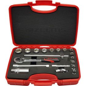 İzeltaş 3/8'' Altı Köşe 19 Parça Lokma Anahtar Takımı
