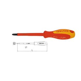 İzeltaş 3x60 Ph0 1000V İzoleli Elektrikçi Yıldız Tornavida