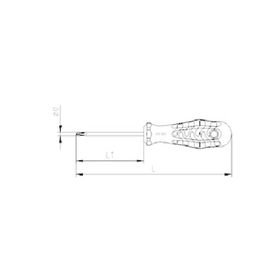 İzeltaş 4.5 X 100 mm Kraft Yıldız Uçlu Tornavida