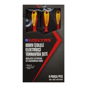 İzeltaş 4140009106 1000V 6 Parça Elektrikçi İzole Tornavida Set